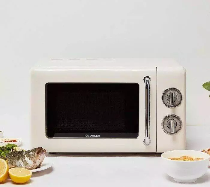 Купить Микроволновая печь Qcooker Household Retro Microwave 20L (CR-WB01B) - фото 1