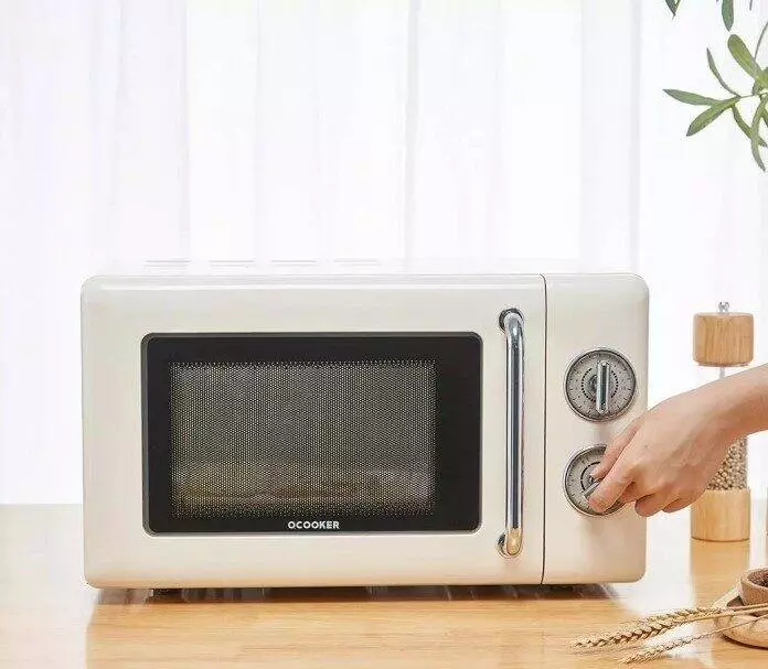 Микроволновая печь Qcooker Household Retro Microwave 20L (CR-WB01B) - фото 4
