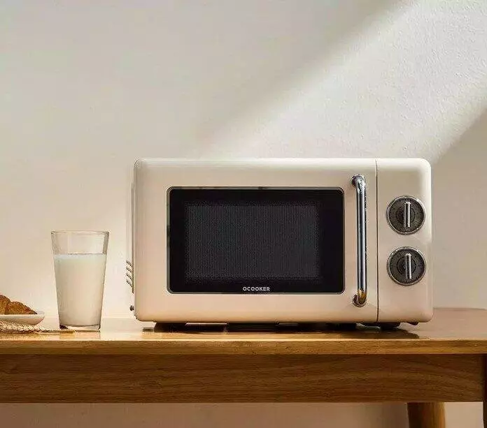 Микроволновая печь Qcooker Household Retro Microwave 20L (CR-WB01B) - фото 5