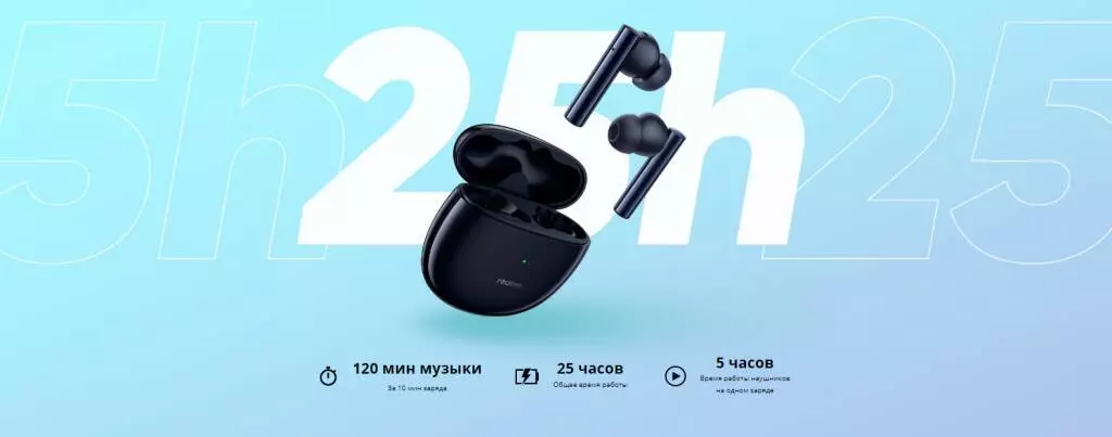 Беспроводные наушники Realme Buds Air 2 - фото 7 Беспроводные наушники Realme Buds Air 2 - фото 7