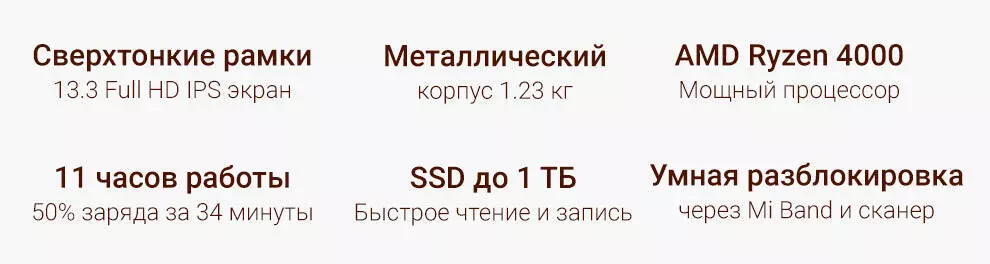 Ноутбук RedmiBook 13" (AMD Ryzen 5-4500U, 16Gb, 512Gb, RX Vega 6) (JYU4251CN) - фото 2 Ноутбук RedmiBook 13" (AMD Ryzen 5-4500U, 16Gb, 512Gb, RX Vega 6) (JYU4251CN) - фото 2
