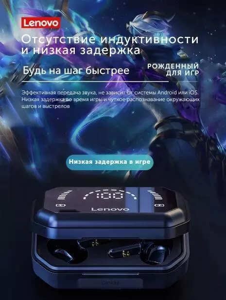 Беспроводные наушники Lenovo LP3 Pro - фото 6