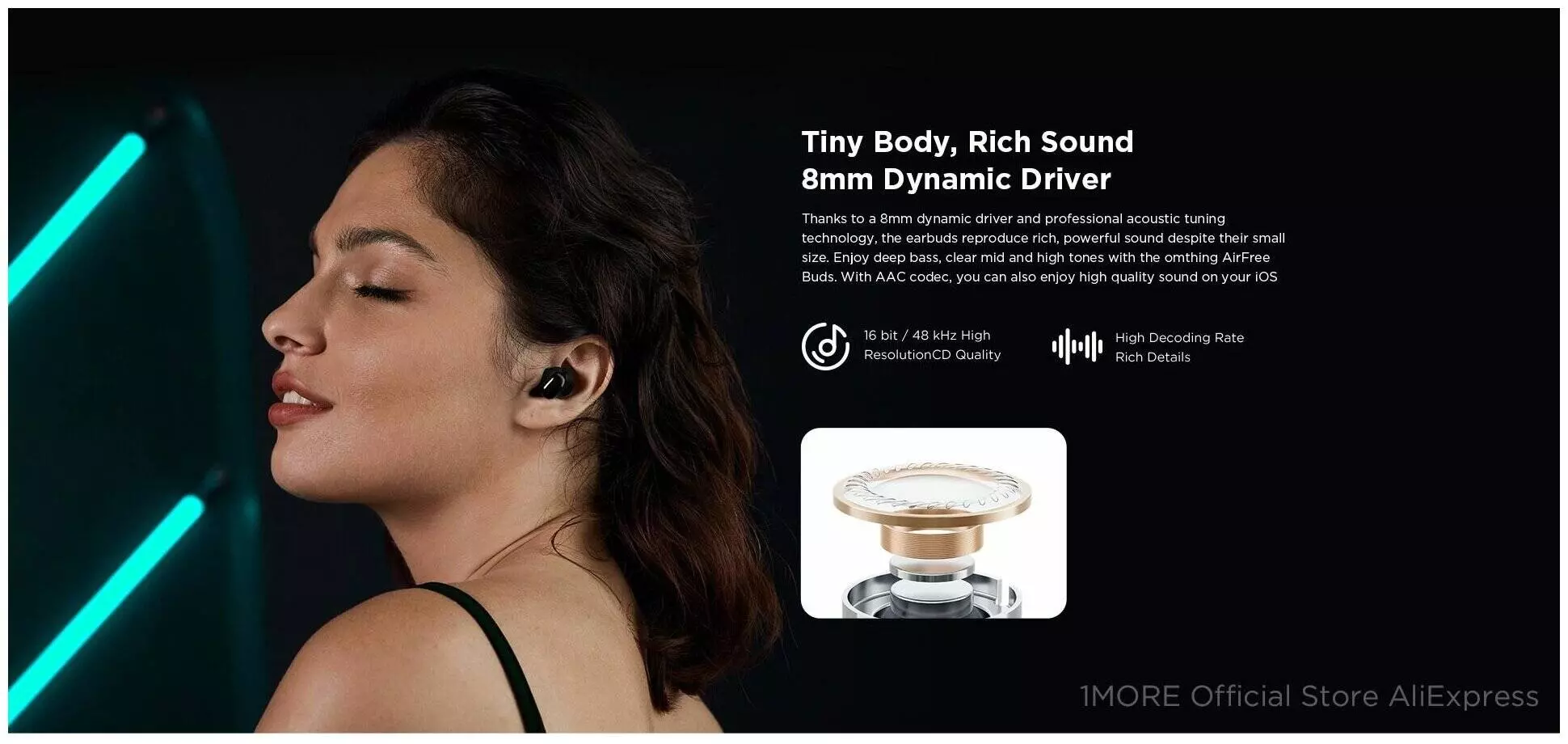 Беспроводные наушники 1MORE Omthing Airfree Buds True Wireless Earbuds (EO009) - фото 7