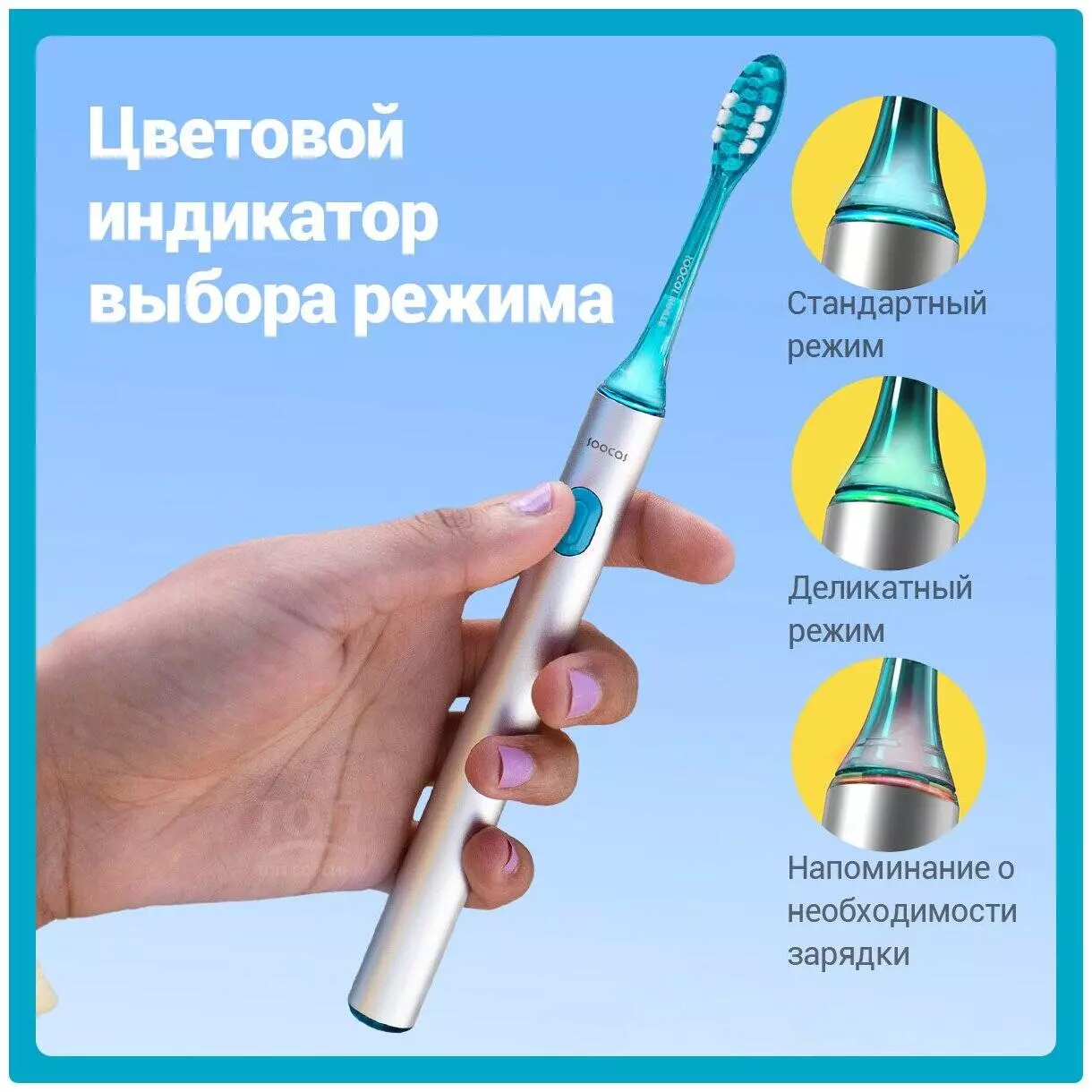 Электрическая зубная щетка Soocas MT1 Spark Toothbrush Review - фото 8 Электрическая зубная щетка Soocas MT1 Spark Toothbrush Review - фото 8