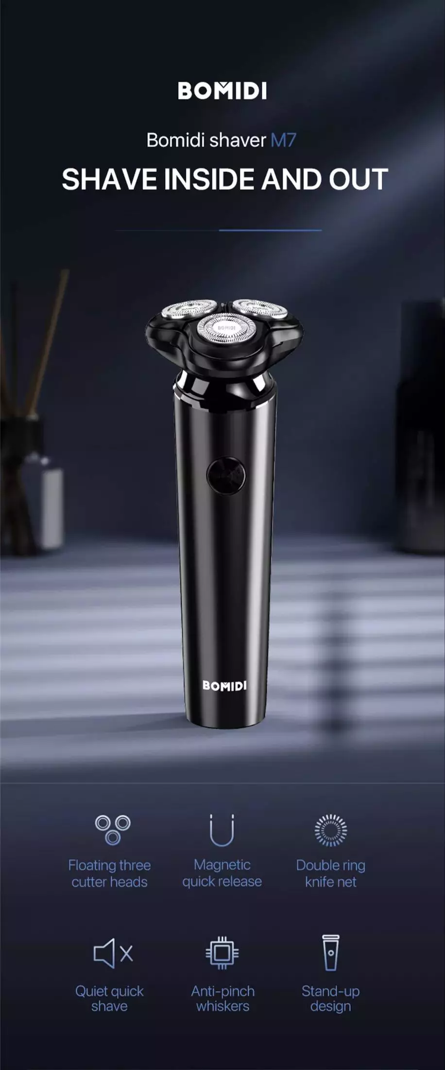 Купить Электробритва Xiaomi Bomidi Electric Shaver M7 - фото 1 Купить Электробритва Xiaomi Bomidi Electric Shaver M7 - фото 1