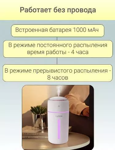 Увлажнитель воздуха Lydsto Wireless Humidifier H1 (YM-JSQH102) - фото 4 Увлажнитель воздуха Lydsto Wireless Humidifier H1 (YM-JSQH102) - фото 4