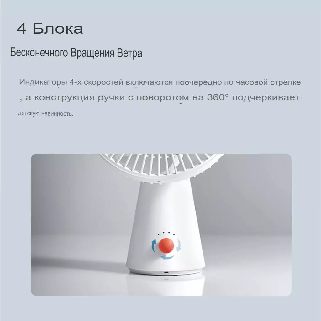 Настольный вентилятор Xiaomi Mijia Desktop Fan (ZMYDFS01DM) - фото 9 Настольный вентилятор Xiaomi Mijia Desktop Fan (ZMYDFS01DM) - фото 9