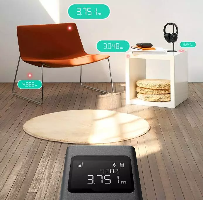 Купить Лазерный дальномер Xiaomi Mijia Smart Laser Measure (MJJGCJYD001QW) - фото 1 Купить Лазерный дальномер Xiaomi Mijia Smart Laser Measure (MJJGCJYD001QW) - фото 1