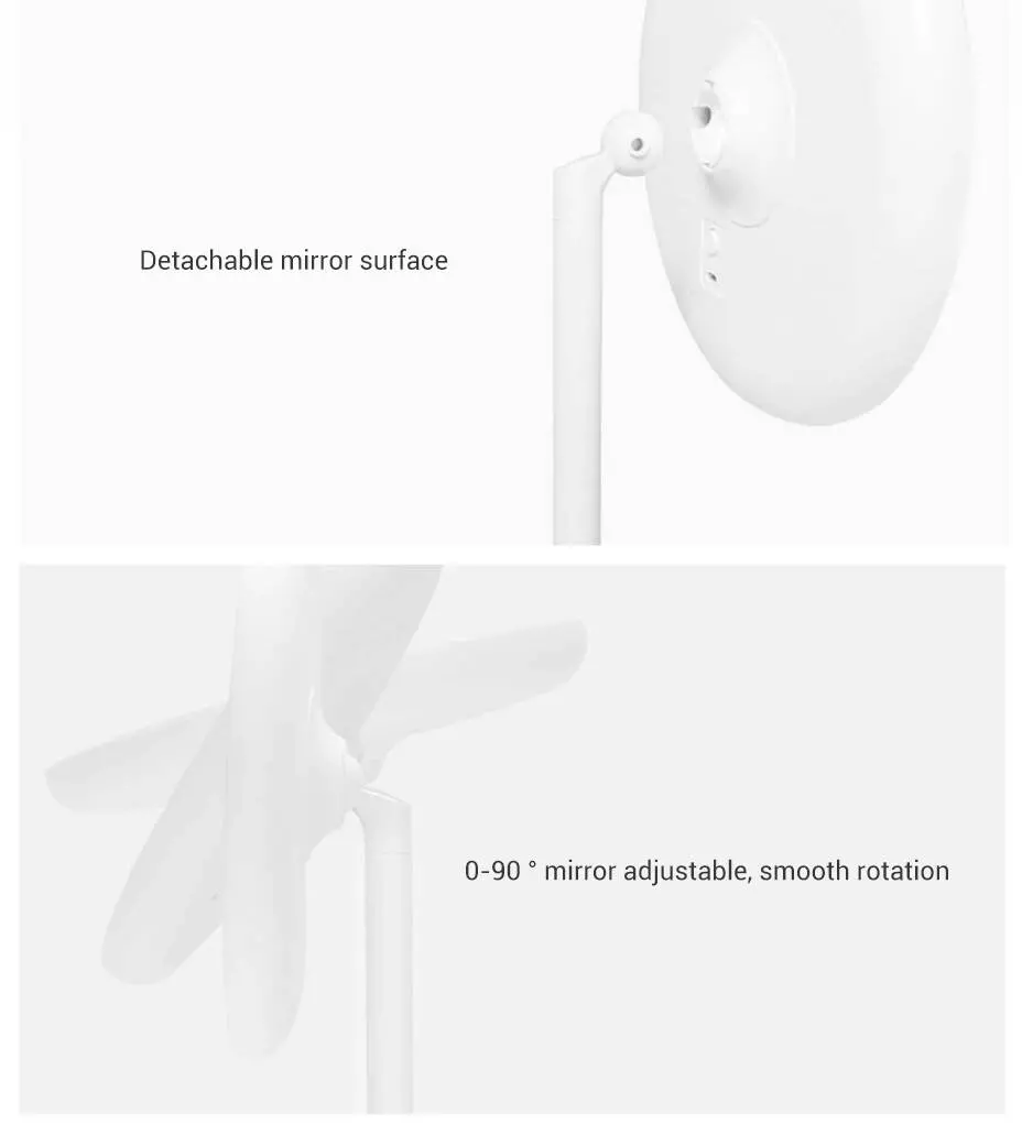 Зеркало косметическое Xiaomi DOCO Daylight Small Mojito Mirror Pro (HZJ001) - фото 6