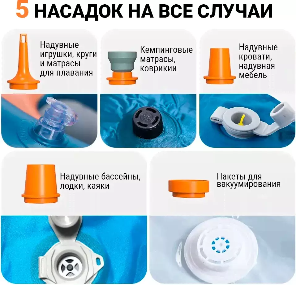 Мини насос Aerogogo Giga Pump 3.0 для матраса 3 в 1 - фото 2 Мини насос Aerogogo Giga Pump 3.0 для матраса 3 в 1 - фото 2