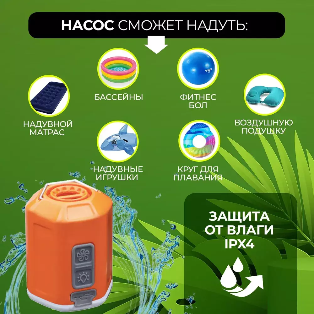 Мини насос Aerogogo Giga Pump 4.0 для матраса 3 в 1 - фото 4 Мини насос Aerogogo Giga Pump 4.0 для матраса 3 в 1 - фото 4