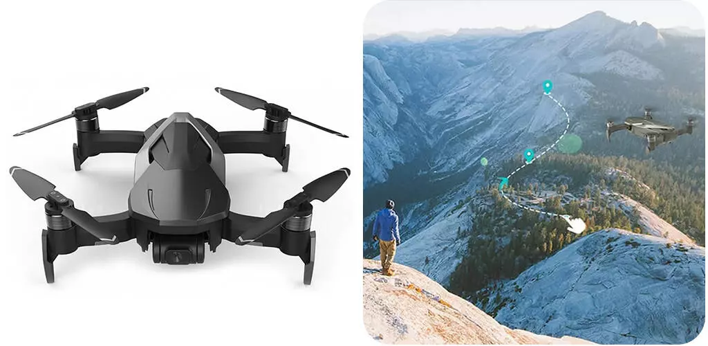 Квадрокоптер Xiaomi Douying Diva Dou 2 UAV HD Aerial Camera Dual Electric Set black - фото 2