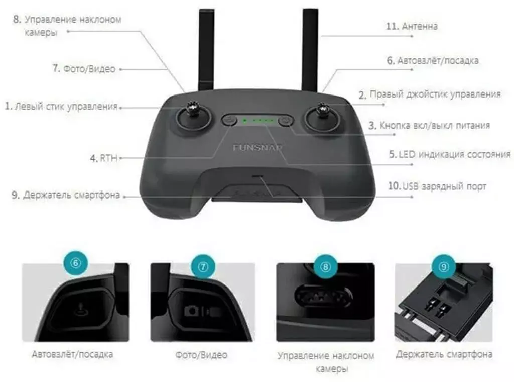 Квадрокоптер Xiaomi Douying Diva Dou 2 UAV HD Aerial Camera Dual Electric Set black - фото 3