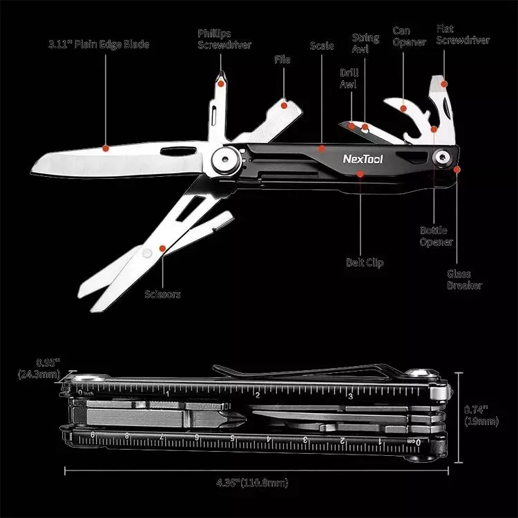 Мультитул NexTool Knight EDC Multifunctional Knife (NE20154) - фото 3 Мультитул NexTool Knight EDC Multifunctional Knife (NE20154) - фото 3