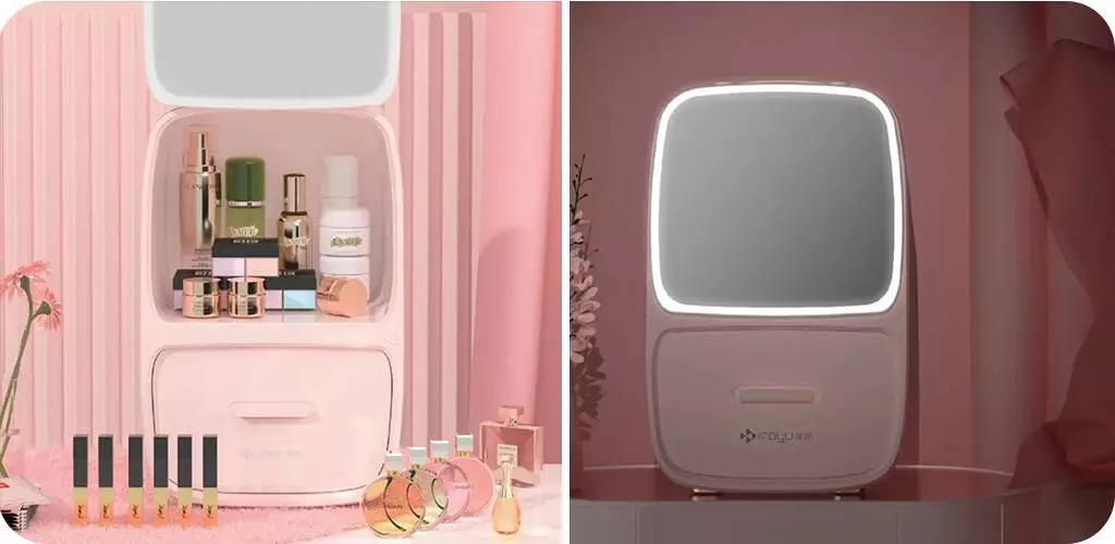 Мини-холодильник для косметики Xiaomi MOYU Magic Mirror 220V 18.8L (HL-02M) - фото 4