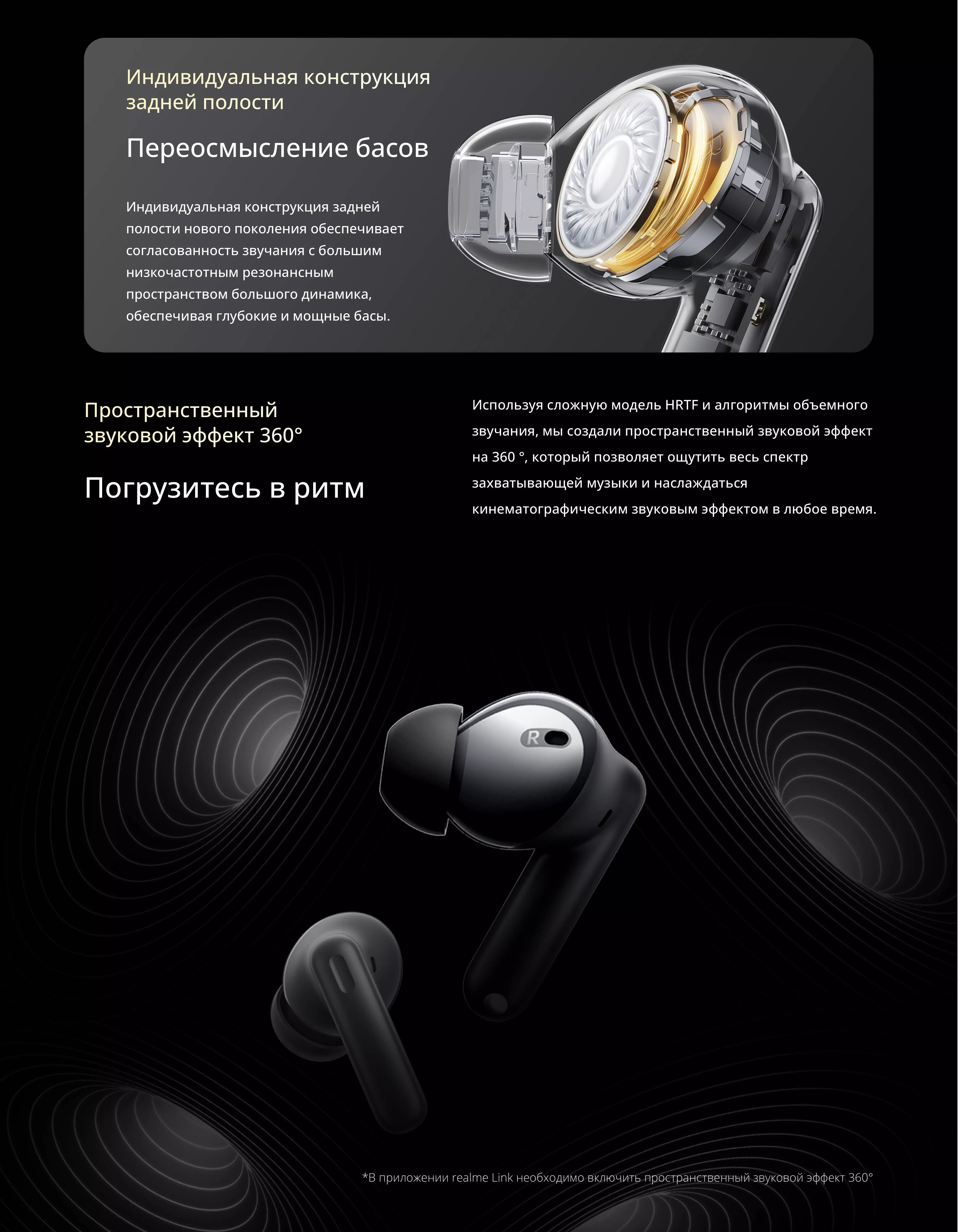 Беспроводные наушники RealMe Buds T300 - фото 3 Беспроводные наушники RealMe Buds T300 - фото 3