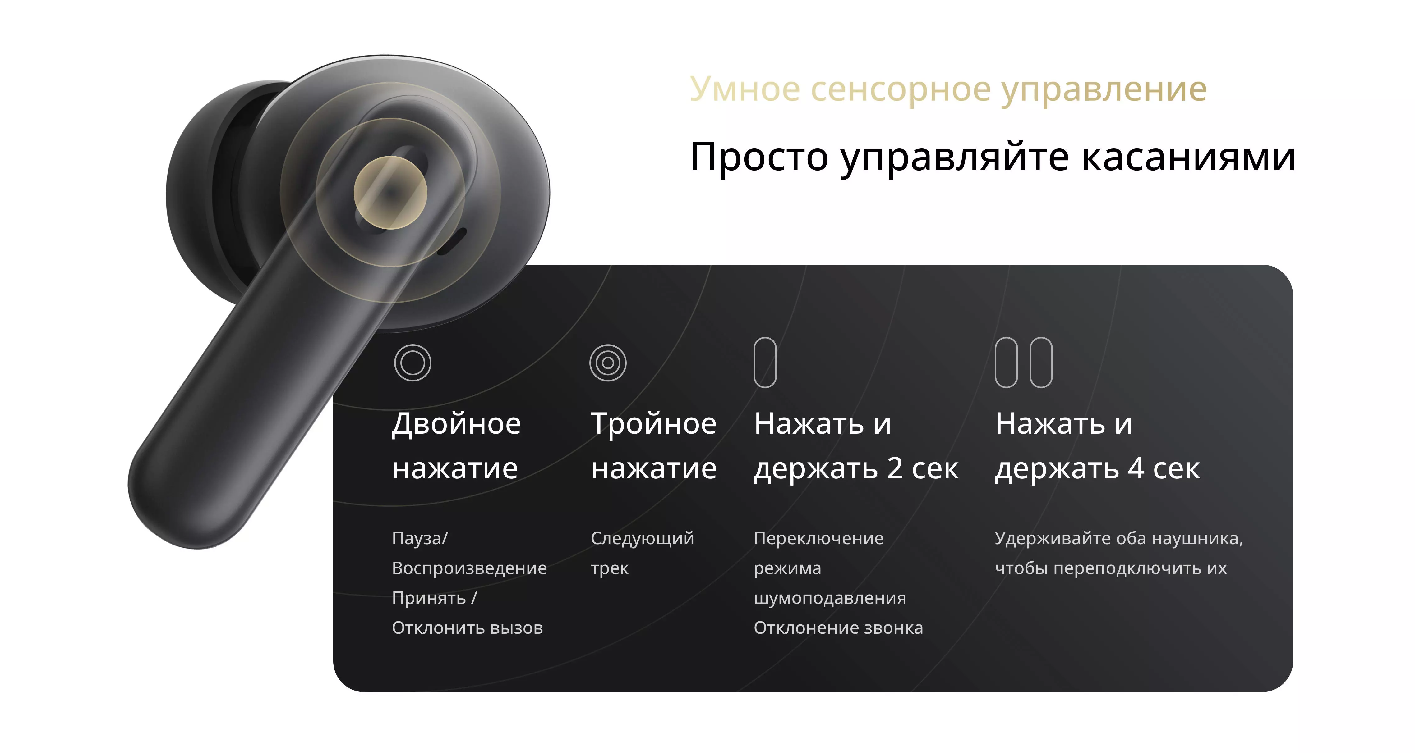 Беспроводные наушники RealMe Buds T300 - фото 5 Беспроводные наушники RealMe Buds T300 - фото 5