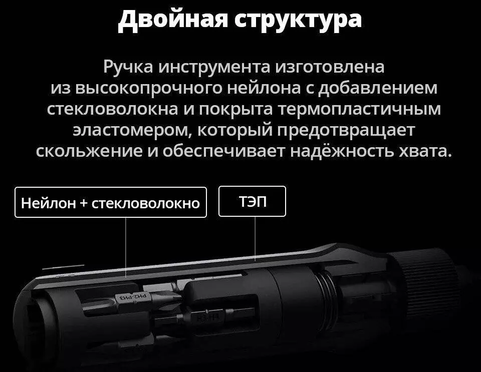 Отвертка Xiaomi Mijia 16-в-1 Ratchet Screwdriver (MJJLLSD002QW) - фото 7 Отвертка Xiaomi Mijia 16-в-1 Ratchet Screwdriver (MJJLLSD002QW) - фото 7