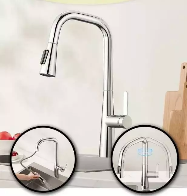 Купить Выдвижной кухонный смеситель Xiaomi Mijia Pull-out kitchen Faucet S1 (MJCLSCFLT01DB) - фото 1 Купить Выдвижной кухонный смеситель Xiaomi Mijia Pull-out kitchen Faucet S1 (MJCLSCFLT01DB) - фото 1