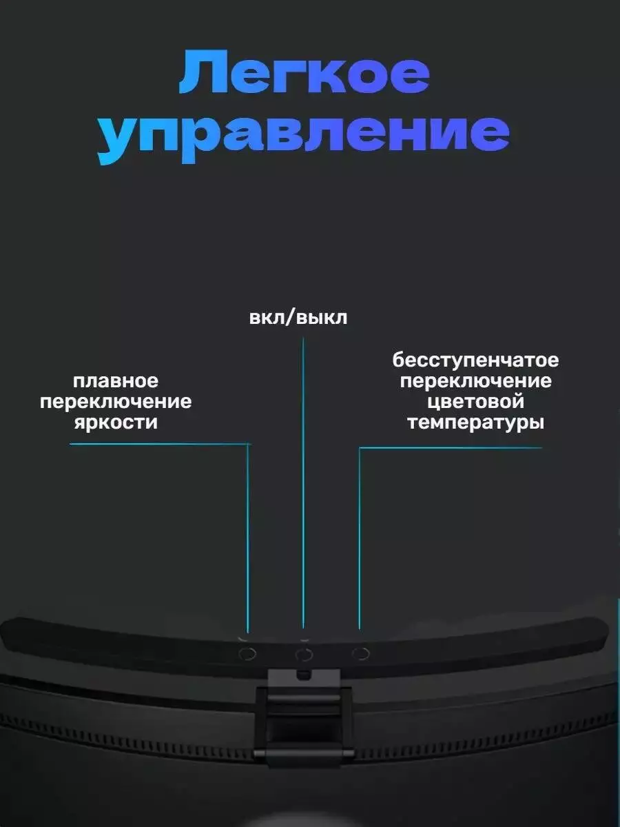 Лампа для изогнутого монитора Xiaomi LYMAX (GJS-D010-1) - фото 3 Лампа для изогнутого монитора Xiaomi LYMAX (GJS-D010-1) - фото 3