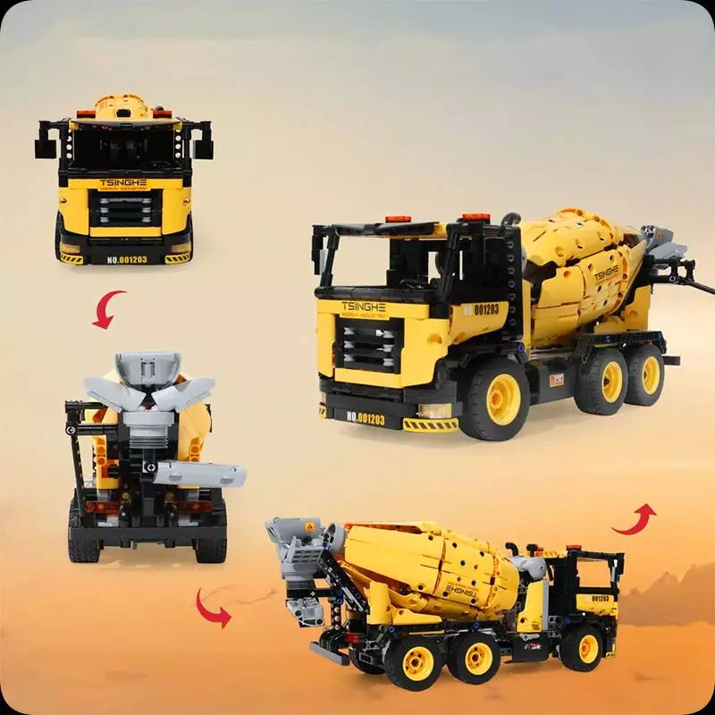 Конструктор Onebot Engineering Mixer Truck OBJBC58AI 960 PCS - фото 4 Конструктор Onebot Engineering Mixer Truck OBJBC58AI 960 PCS - фото 4