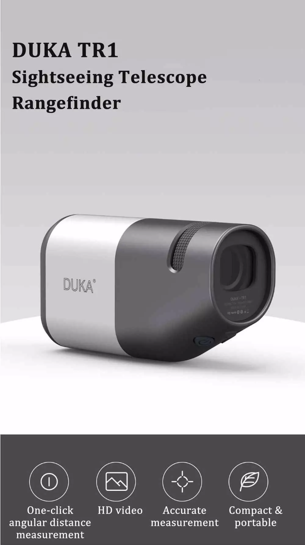 Купить Телескопический лазерный дальномер Xiaomi Duka TR1 800 м - фото 1 Купить Телескопический лазерный дальномер Xiaomi Duka TR1 800 м - фото 1