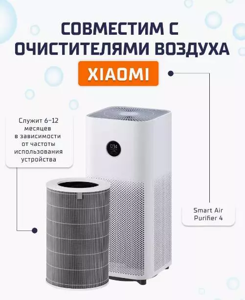 Фильтр для очистителя воздуха Xiaomi Mijia Air Purifier 4 - фото 2 Фильтр для очистителя воздуха Xiaomi Mijia Air Purifier 4 - фото 2