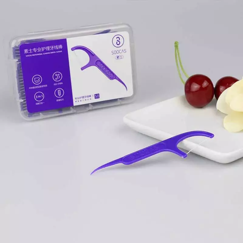 Зубная нить Xiaomi BEHEART Floss Pick (50шт) - фото 4 Зубная нить Xiaomi BEHEART Floss Pick (50шт) - фото 4