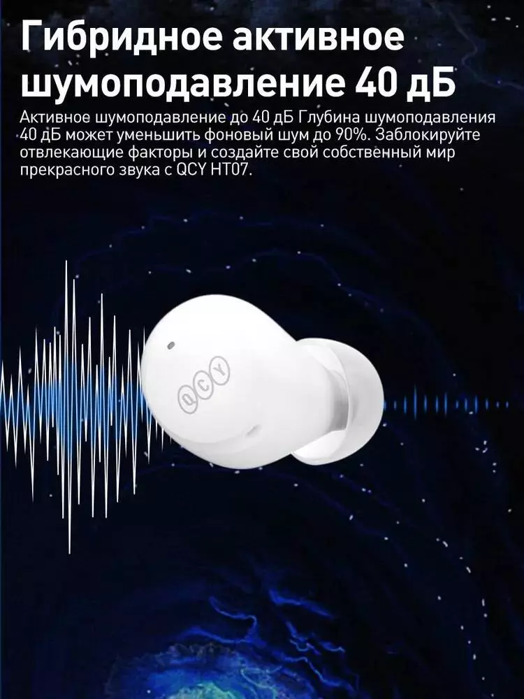 Беспроводные наушники QCY ArcBuds HT07 ANC - фото 2 Беспроводные наушники QCY ArcBuds HT07 ANC - фото 2