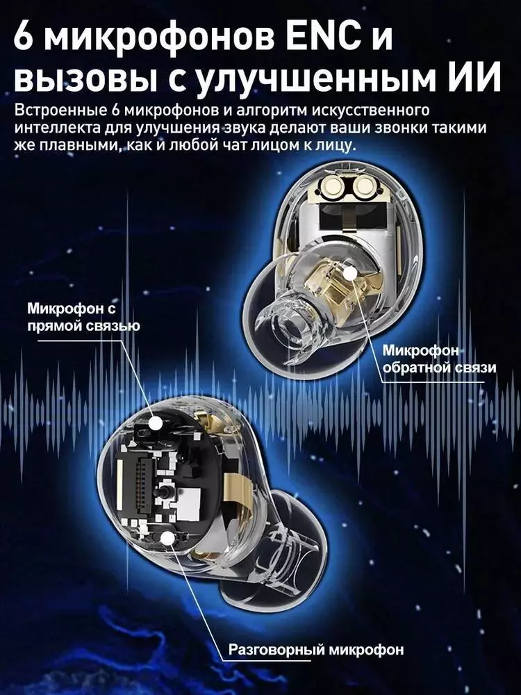 Беспроводные наушники QCY ArcBuds HT07 ANC - фото 6 Беспроводные наушники QCY ArcBuds HT07 ANC - фото 6