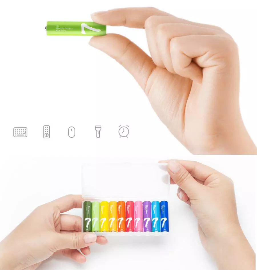 Батарейки ZMI Rainbow ZI7 Batteries типа AAА 10 шт. (цветные) - фото 4