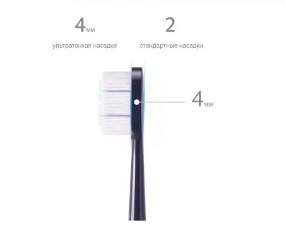 Сменные насадки для зубной щетки Xiaomi MiJia Sonic Electric Toothbrush T700 MBS304 (2шт) - фото 4