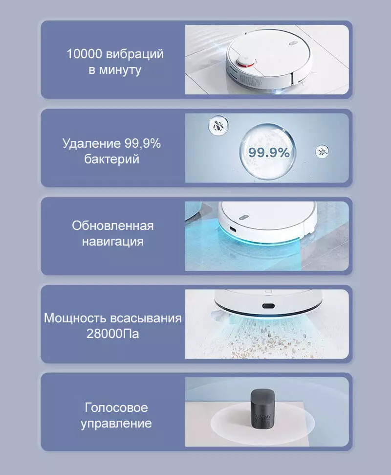 Робот-пылесос Xiaomi Mijia Robot Vacuum-Mop 3 LDS (MJST1S) - фото 2