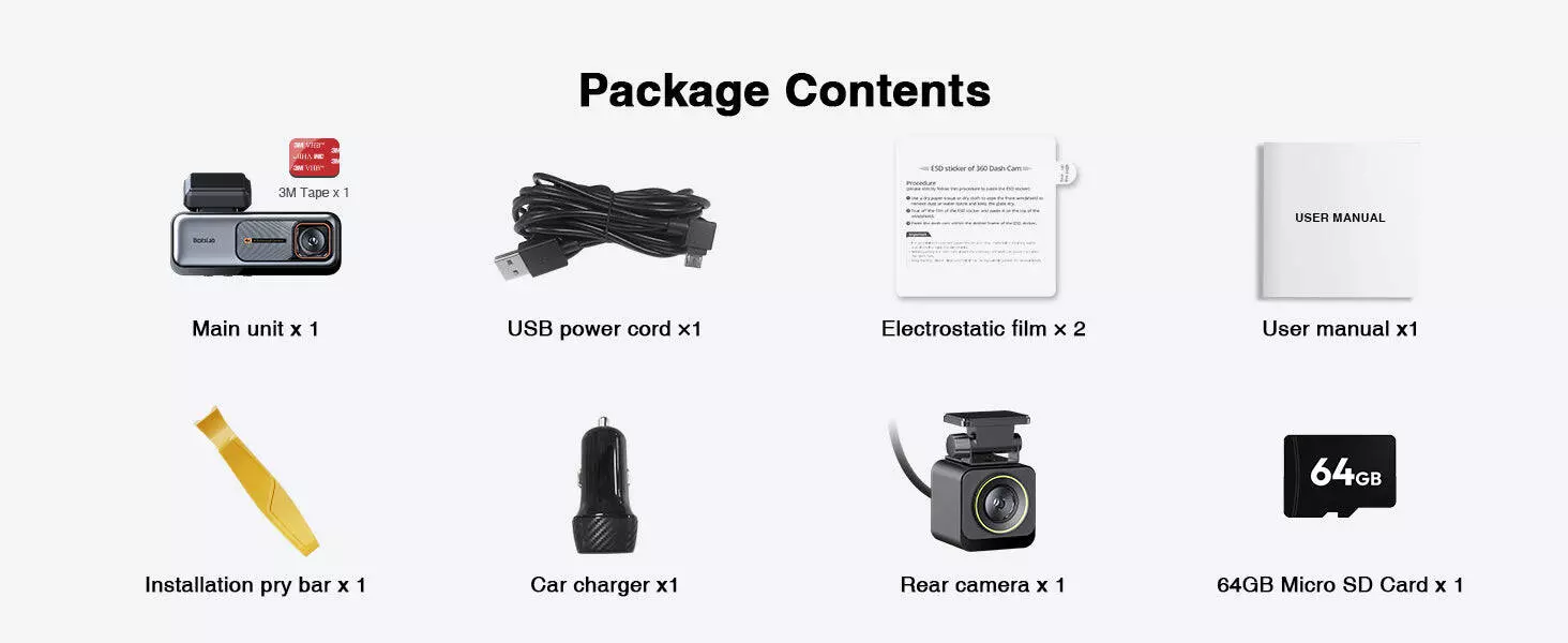 Видеорегистратор Botslab Dash Cam G980H 4K - фото 12 Видеорегистратор Botslab Dash Cam G980H 4K - фото 12