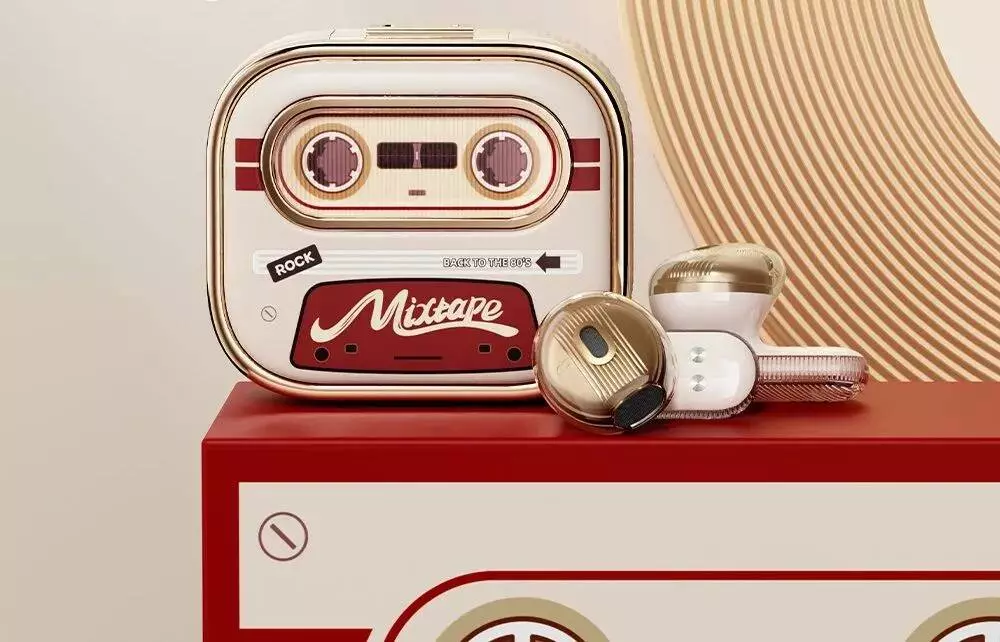 Беспроводные наушники Xiaomi Rock Retro Style TWS Earphone Retro Mix Tape - фото 2 Беспроводные наушники Xiaomi Rock Retro Style TWS Earphone Retro Mix Tape - фото 2