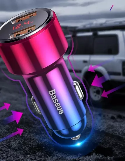 Автомобильное зарядное устройство Baseus Dual QC 45W - фото 9 Автомобильное зарядное устройство Baseus Dual QC 45W - фото 9