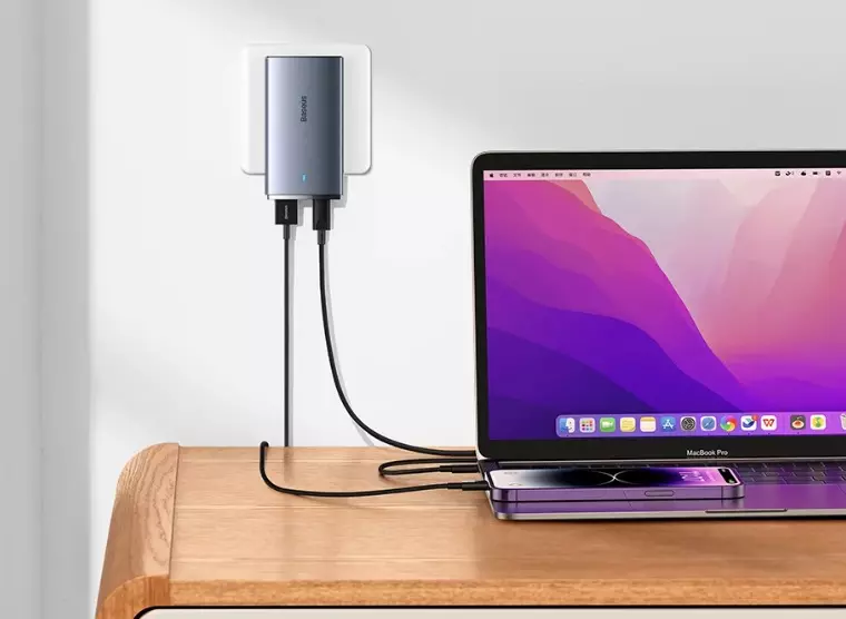 Сетевое зарядное устройство Baseus GaN5 Pro Ultra-Slim 65W - фото 5 Сетевое зарядное устройство Baseus GaN5 Pro Ultra-Slim 65W - фото 5