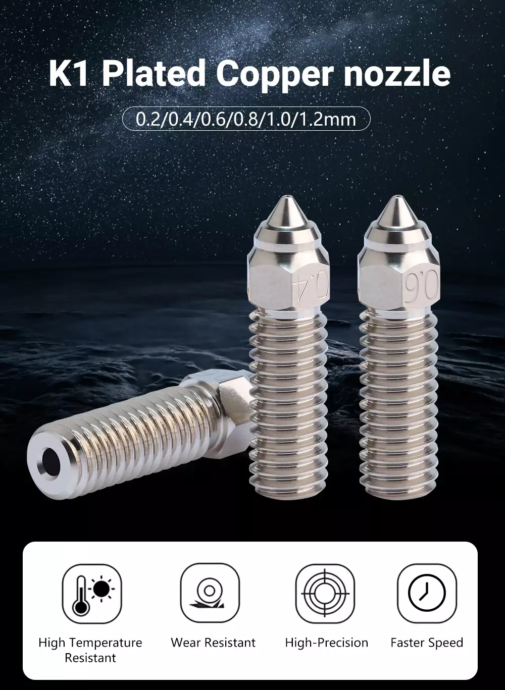 Купить Комплект насадок для 3D-принтера Creality K1 - фото 1 Купить Комплект насадок для 3D-принтера Creality K1 - фото 1