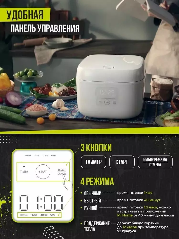 Мультиварка Joyami L1 4л (JFB02M) - фото 5 Мультиварка Joyami L1 4л (JFB02M) - фото 5
