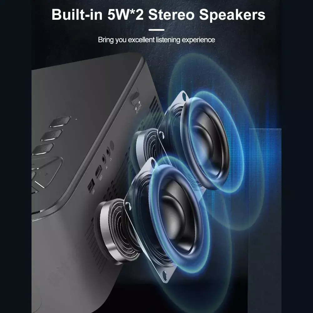 Проектор интеллектуальный GELEIPU X5 Full-HD 2K 4K Android 12 (ТV-BOX IN) - фото 9