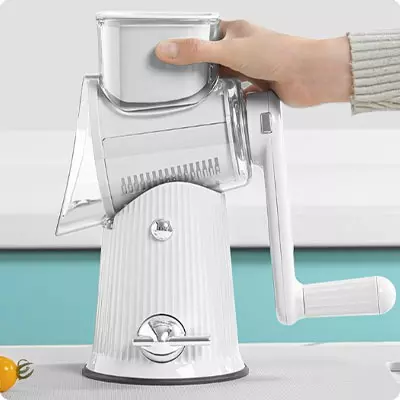 Многофункциональная барабанная овощерезка Xiaomi Jingchu (5 насадок) A550 - фото 4 Многофункциональная барабанная овощерезка Xiaomi Jingchu (5 насадок) A550 - фото 4