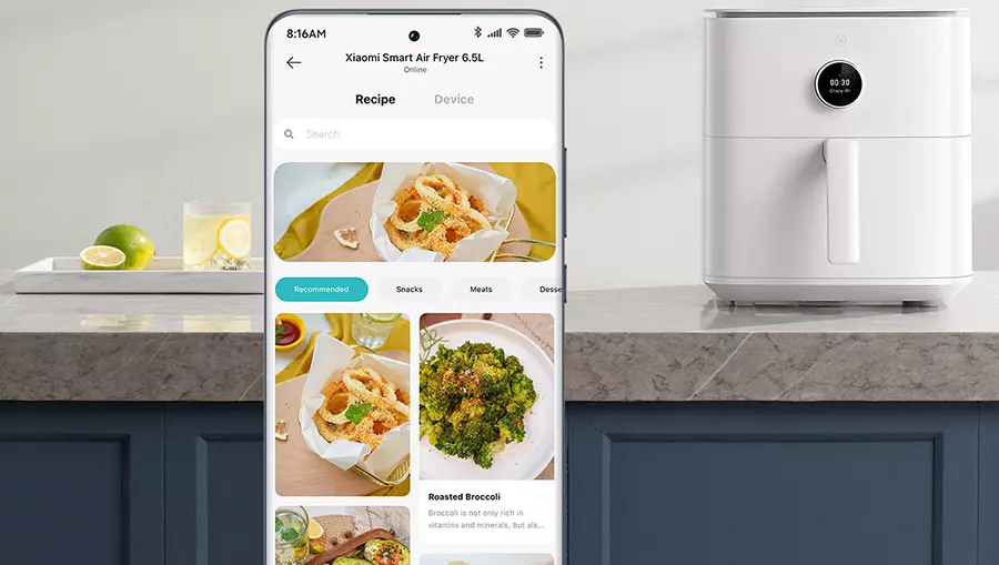 Аэрофритюрница Xiaomi Smart Air Fryer 6.5L MAF10 - фото 5 Аэрофритюрница Xiaomi Smart Air Fryer 6.5L MAF10 - фото 5