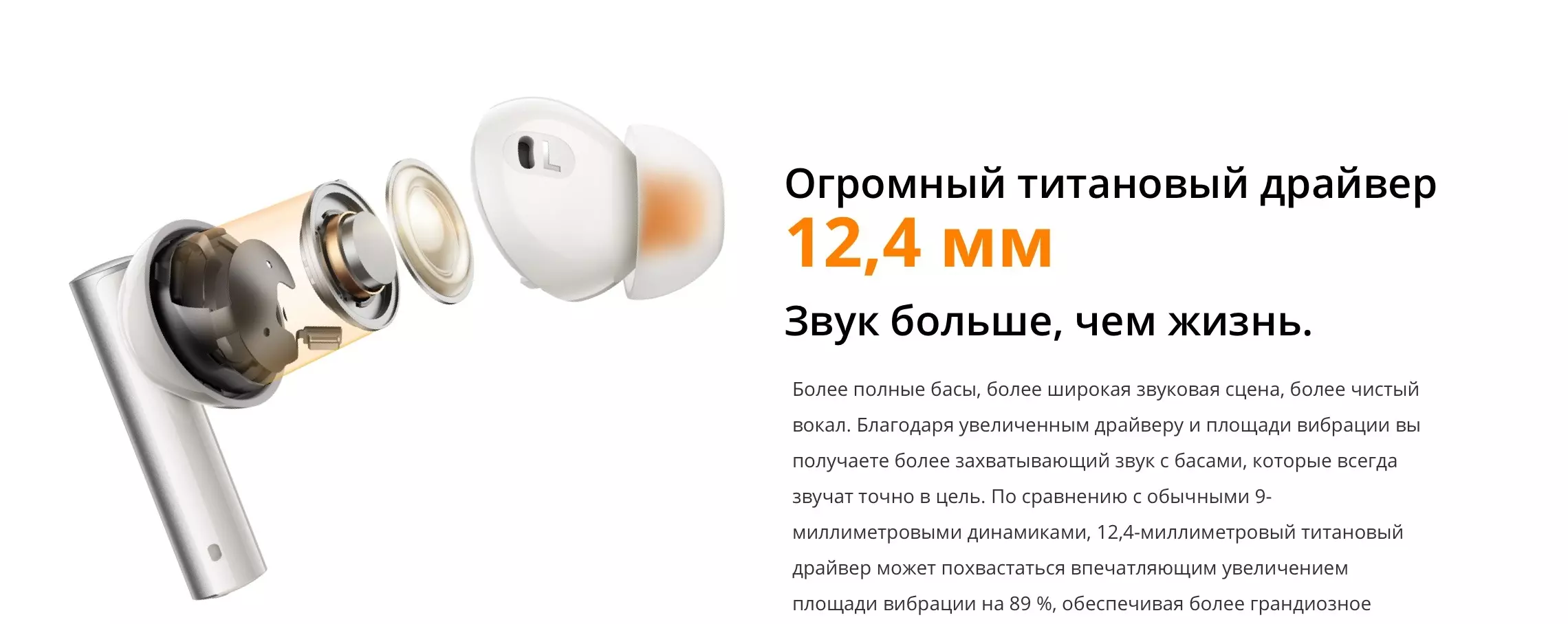 Беспроводные наушники RealMe Buds Air 6 (RMA2402) - фото 2 Беспроводные наушники RealMe Buds Air 6 (RMA2402) - фото 2