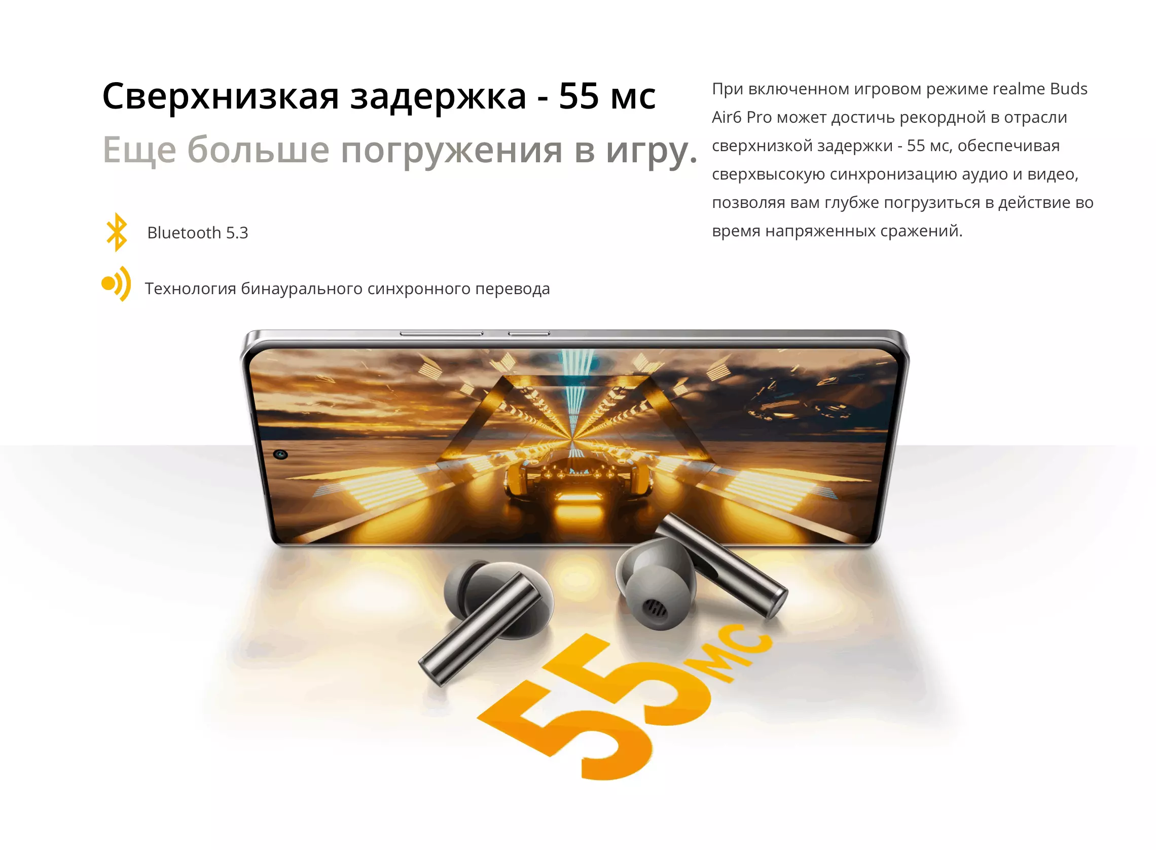 Беспроводные наушники RealMe Buds Air 6 Pro (RMA2401) - фото 12 Беспроводные наушники RealMe Buds Air 6 Pro (RMA2401) - фото 12