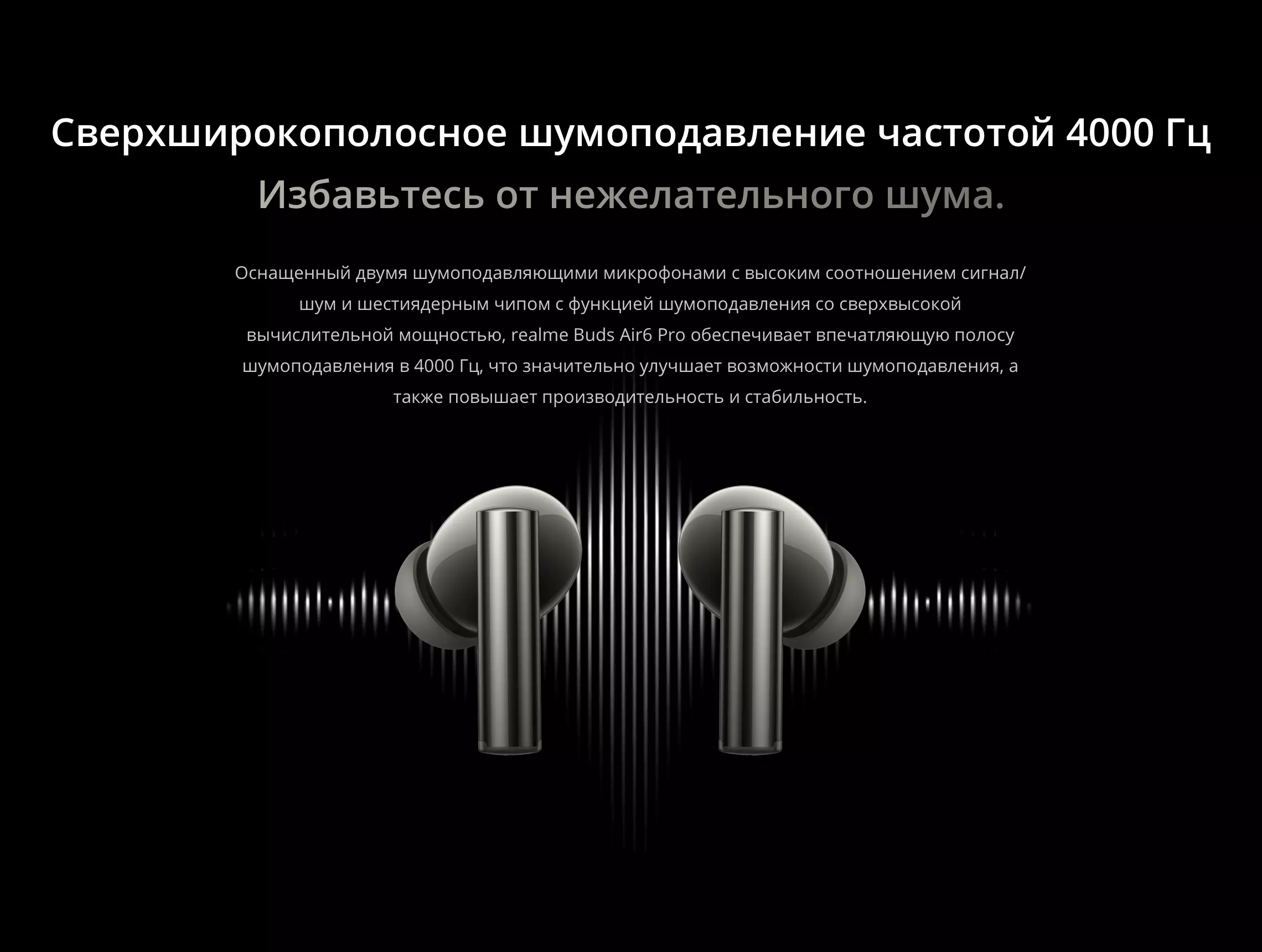 Беспроводные наушники RealMe Buds Air 6 Pro (RMA2401) - фото 8 Беспроводные наушники RealMe Buds Air 6 Pro (RMA2401) - фото 8