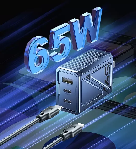 Зарядное устройство WEKOME Mecha WP-U147 GaN 65W 2 Type - фото 4