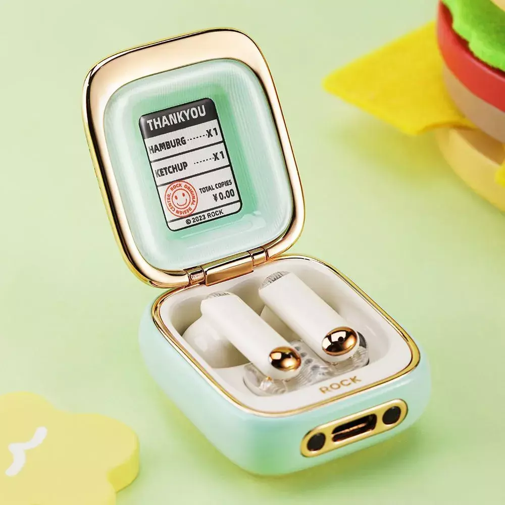 Беспроводные наушники Xiaomi Rock Retro Style TWS Earphone Hamburger - фото 2 Беспроводные наушники Xiaomi Rock Retro Style TWS Earphone Hamburger - фото 2