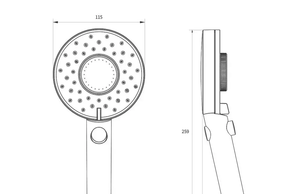 Душевая лейка diiib Shower head 115mm DXHS015-2 - фото 6