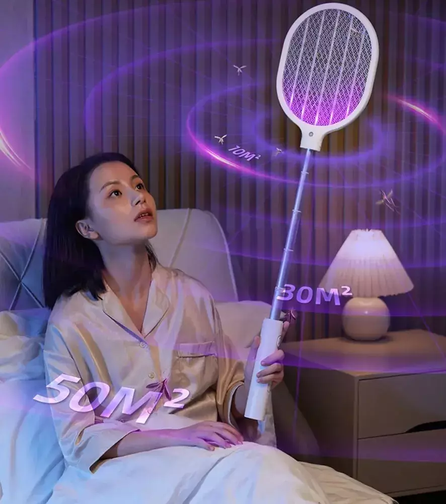 Электрическая мухобойка Qualitell Telescopic Electric Mosquito Swatter (ZSS220907) - фото 5 Электрическая мухобойка Qualitell Telescopic Electric Mosquito Swatter (ZSS220907) - фото 5
