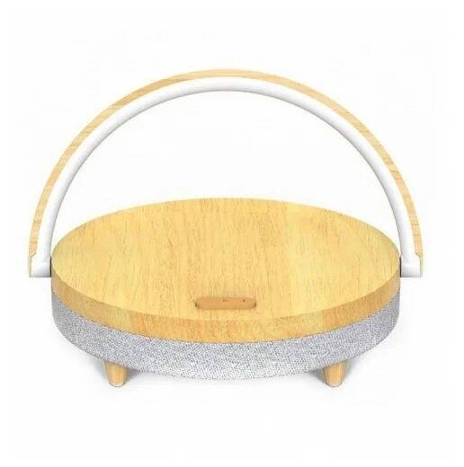 Колонка с функцией беспроводной зарядки EZVALO Wireless Charger Music Lamp (под дерево) (LYYD01) Wood (Дерево)
